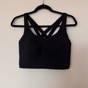 Lululemon 36DDD Air Support High Support Black Crossback Sports Bra